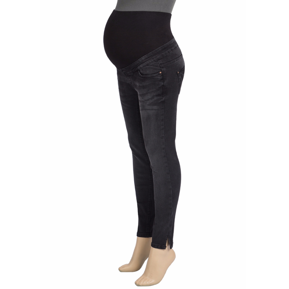 Skinny maternity overbump jeans black - Mamasaid.gr